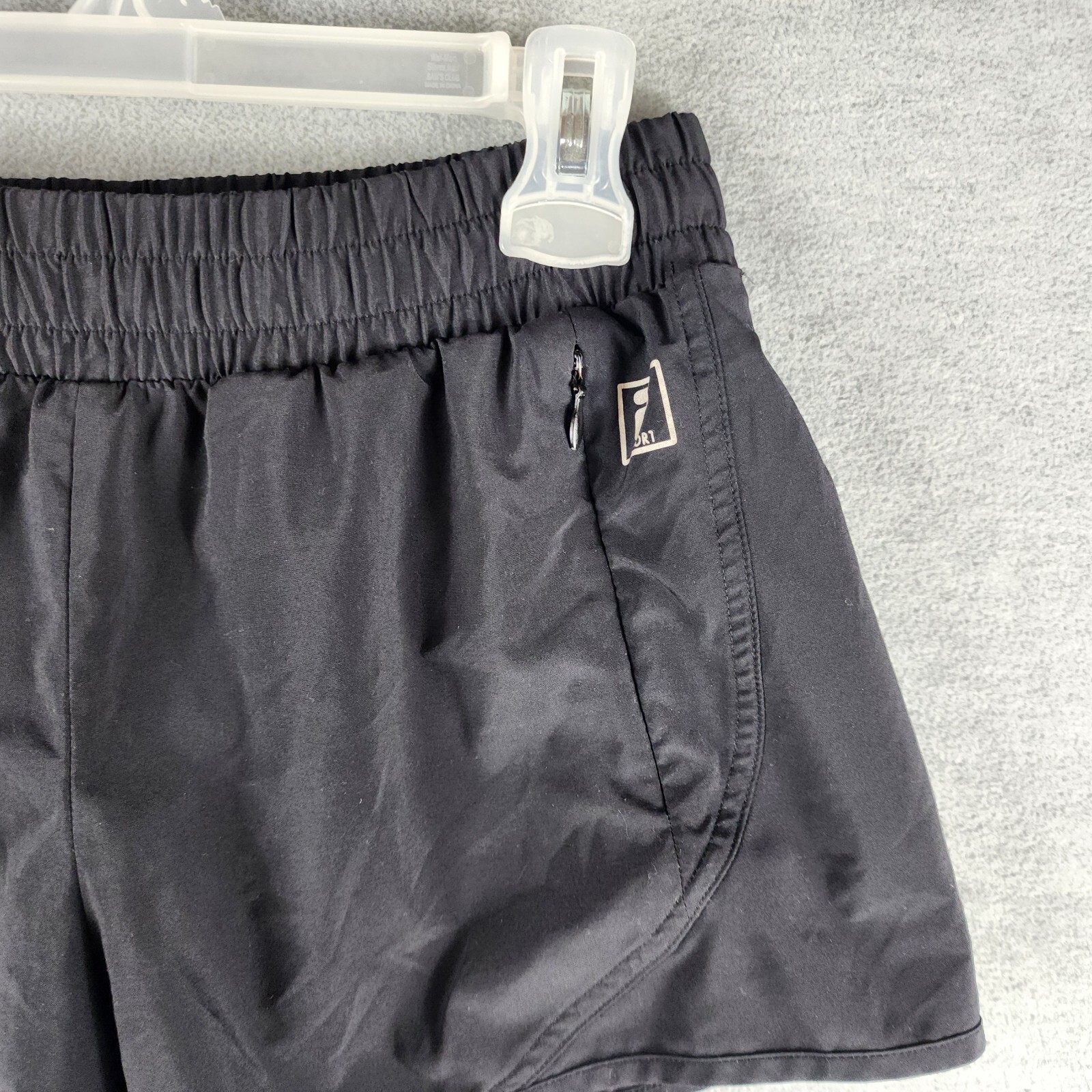 Pantaloncini atletici da donna Fila Sport XS neri pista da corsa cerniera foderati con tasca laterale