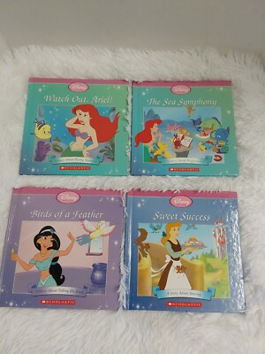 Lot X4 Disney Princess Scholastic Hardcover Books About Virtues