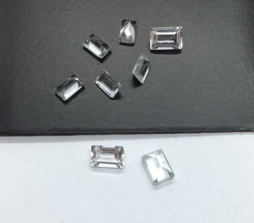 Piedras preciosas sueltas AAA facetadas corte baguette topacio blanco natural para hacer joyas - Imagen 13 de 24