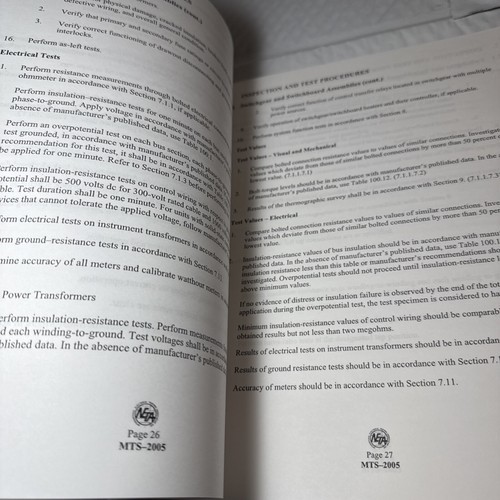 NETA Maintenance Testing Specifications 2001 & 2005 Electrical Power Books - Picture 4 of 8
