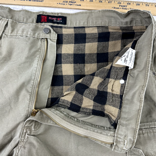 Wrangler Riggs Workwear Flannel lined Carpenter Cargo Pant 42x30 Ripstop - Picture 12 of 14