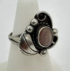 Vintage Navajo Sterling Silver Mother of Pearl Ring Native Western 925 Size 5.5