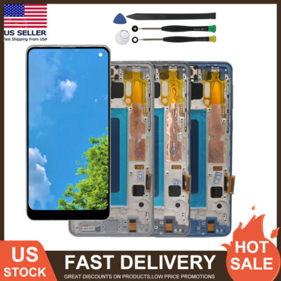 For Samsung Galaxy S10 G973 Display LCD Touch Screen Digitizer Assembly + Frame