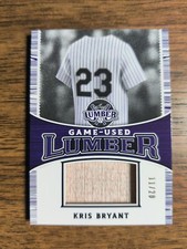 2024 Leaf Lumber KRIS BRYANT GUL-58 Game Used Bat Memorabilia Purple /20