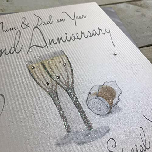 БЕЛЫЕ ХЛОПКОВЫЕ ОТКРЫТКИ маме и папе Большая юбилейная открытка ручной работы с 6-ю бриллиантами 5290₽