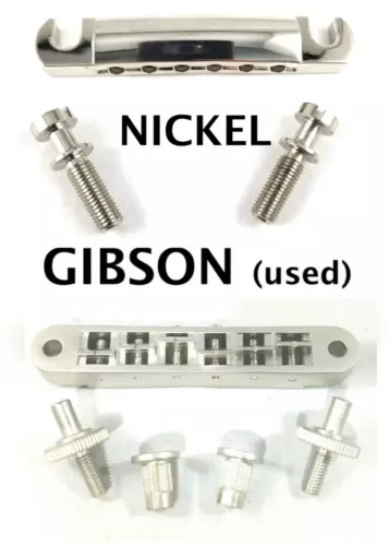 Gibson Bridge Complete with Studs - Used - Nickel - Guitar Les Paul - SG - ES335