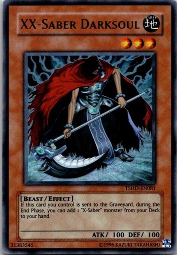 XX-Saber Darksoul TSHD-EN081 Yugioh Holo LP - Picture 1 of 2