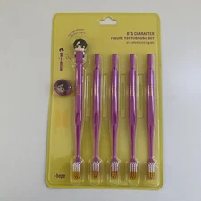 K-Pop BTS BT21 J-Hope Character Figure Toothbrush Set  5 Pack Korea NEW
