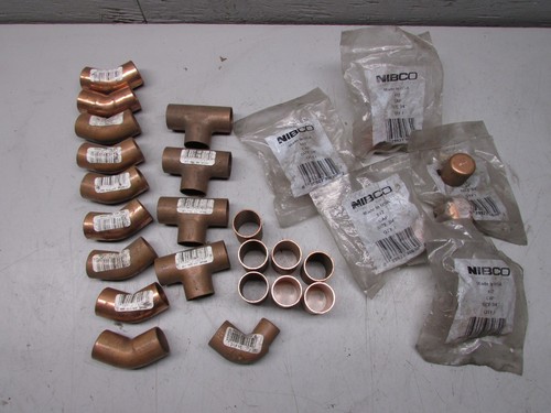 Nibco 3/4" Copper Pipe Lot 27 Pieces 