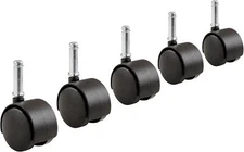 5 Pc- 2 Inch Dual Wheel Swivel Caster Wheel Replacements, Furniture Office Chair