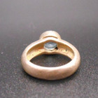 Ring Sterling Silver 925 baby size EUC Aquamarine Mother Stone 1g Pendant Charm — photo 4