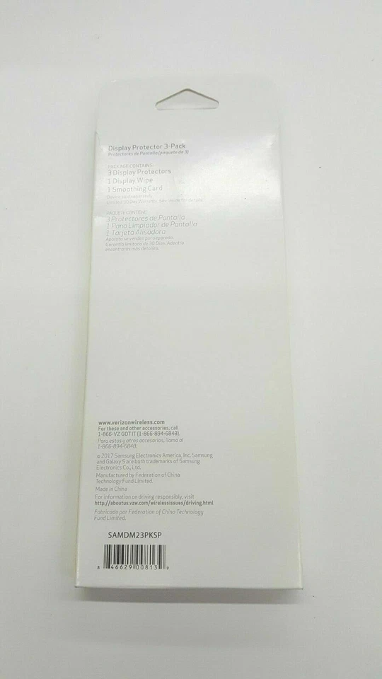 Paquete de 3 protectores de pantalla antiarañazos Verizon para Samsung Galaxy S8+ Foto 3 de 3