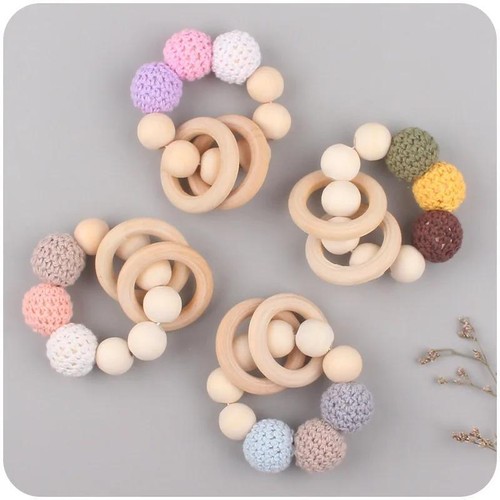 1-2pcs New Baby Pacifier Clips Teethers Bracelet Babies Chain Cute Big Crochet C - Picture 3 of 36