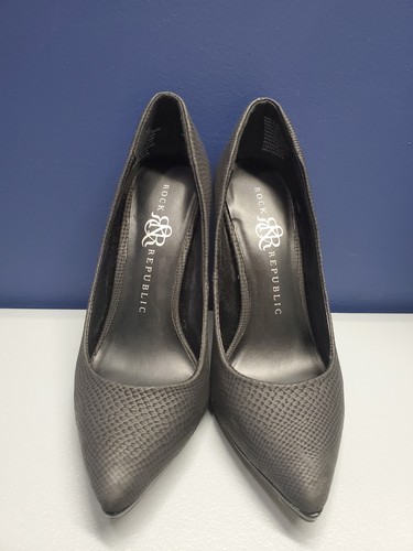 Rock & Republic Arabella Pumps Heels Women's Size 6 Black Comfort Slip On - EUC - Picture 2 of 14