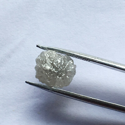 2,55 kt natürlicher loser Diamant roh rau weiß grau Farbe I3 Reinheit 8,78 mm...