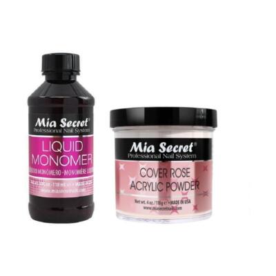 COVER ROSE ACRYLIC 4 OZ POWDER BY MIA SECRET & 4 OZ MONOMER SET - MADE IN USA
