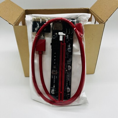 6 Pack PCI-E 1x to 16x Powered USB 3.0 GPU Riser Extender Adapter VER 009S Pro