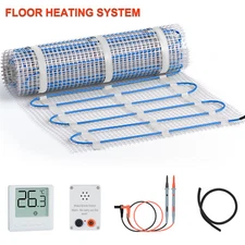 ABOORN 10sqft Electric Radiant Floor Heating System 120V Heat Mat w/ Thermostat