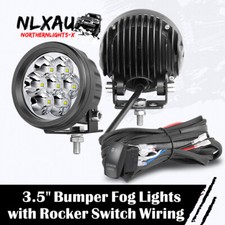 2x 4 Round Led Driving Lights Rocker Switch Wiring Kit For Golf Cart Club Car