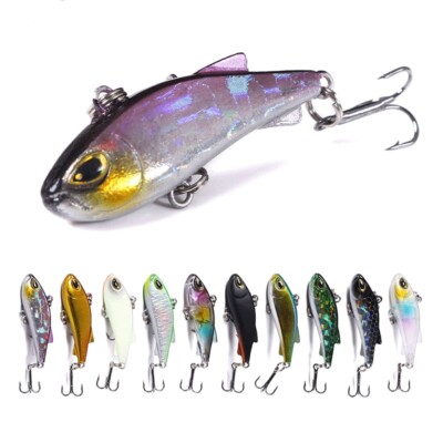 5/10PC Lot Fishing Lure Crankbait VIB Sinking Hook Hard Bait Tackle Trout  4cm/4g | eBay