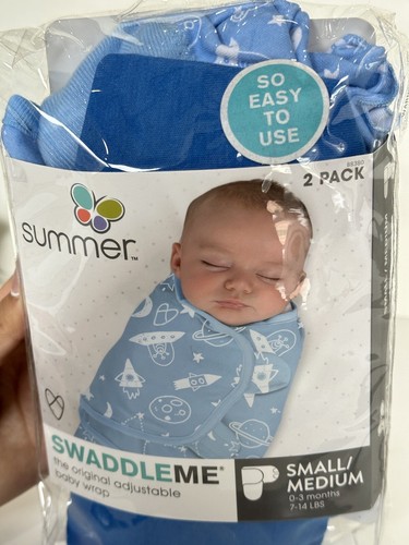 Summer Infant SwaddleMe Adjustable Baby Wrap 2 Pack Small/Medium 0-3 Mos 7-14 lb - Picture 6 of 6