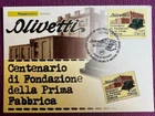 ITALY 2008 PHILATELIC POSTCARD OLIVETTI cancellation IVREA