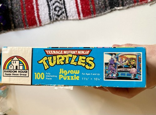 Vintage 1989 TMNT Technodrome 100pc Jigsaw Puzzle COMPLETE Ninja Turtles 80s 90s - Picture 5 of 9
