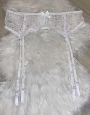 Dreamgirl 8735X Womens Plus Stretch Lace Garter Belt OS Queen White New