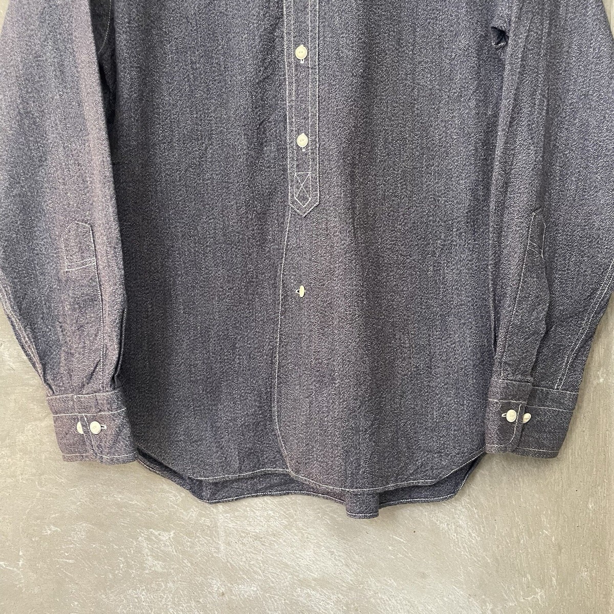 リーコ　『HAVERSACK』　671070 Haversack Japan Shawl Collar Charcoal Selvedge Work Shirt