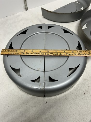 Vintage 1950’s Metal NOS Ceiling Fixture Base, 2 Box Covers Unpainted 6”Fitting - Picture 7 of 11