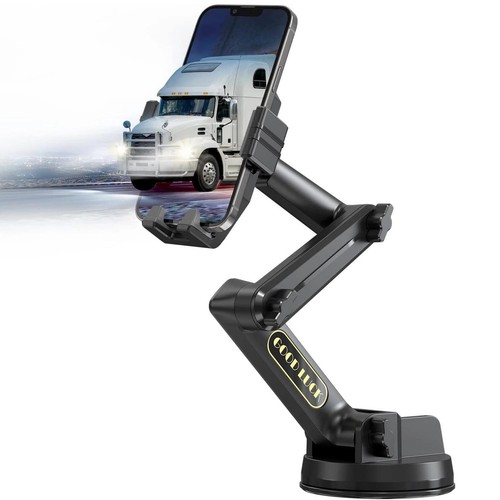 Support de téléphone camion support camion robuste tableau de bord pare-brise long anti-shak - Photo 12 sur 15