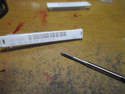 OSG Spiral Point Tap: #6-32 Thread Size, 7/16 in Thread Lg, 2 3/32 in OAL