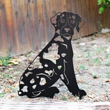 Catahoula Leopard Dog Black Metal Silhouette