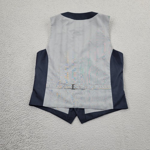 JF J.Ferrar Vest Mens Medium Performance V-Neck Blue Buttons Sleeveless - Picture 2 of 8