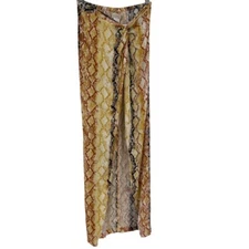 L*Space Mia Swimsuit Cover Up Skirt Pretty In Python Brown Gold MIASK21 Women XS