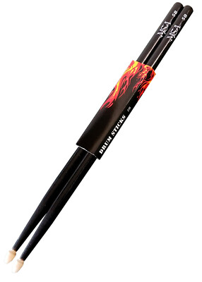1 PAAR DRUMSTICKS   SCHLAGZEUGSTÖCKE   5B   ^^^ SCHWARZ ^^^   TROMMELSTÖCKE  MSA