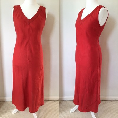 linen maxi shift dress