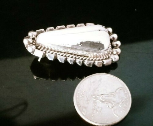 White Buffalo Turquoise Sterling Silver Earrings Navajo Signed By Cecil Atencio - Picture 9 of 11