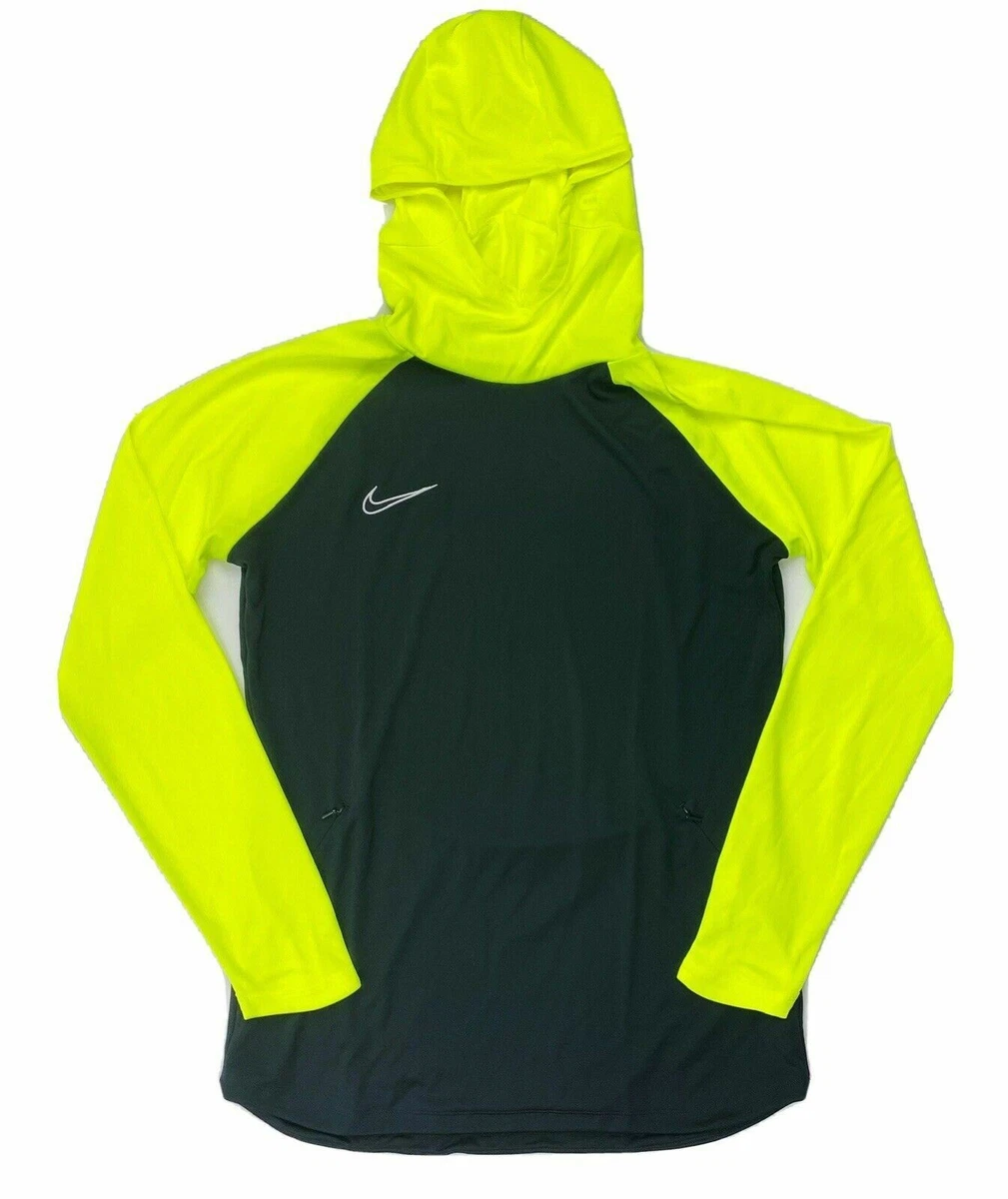 Nike Dri-FIT Academy Pro Po Soccer Hoodie K Women's M Black Volt Yellow  DH9248