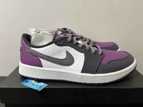 DZ9787-155 Nike Air Jordan 1 Retro Low Golf Sz 10.5 NRG Purple Cave Smoke