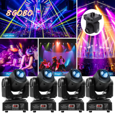 80W Beam LED Moving Head Bühnenlicht RGBW 8GOBO Spot Disco DMX Bühnenbeleuchtung