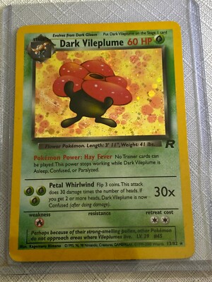 dark vileplume pokemon card value Dark Vileplume 13/82 Holo Rare Pokemon Card Team Rocket