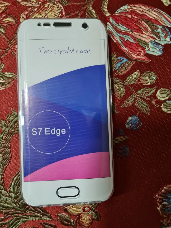 COVER FRONTE RETRO TRASPARENTE Per SAMSUNG GALAXY S7 EDGE. Tutta  in silicone - Immagine 3 di 4