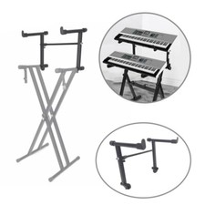 1x Electronic Piano Keyboard Extension Rack Panio Stand Adjustable Double Braced