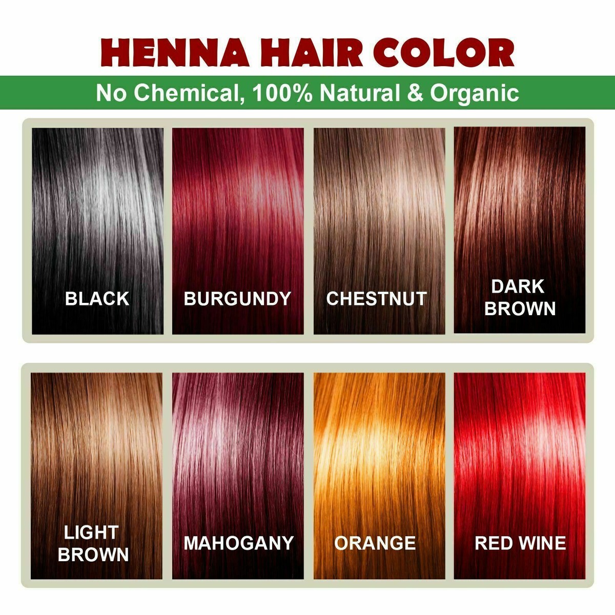 QUEENS HENNA レッド・ニューブラウン 2色✖️2セット 2 Allin Exporters Hair Dye Ammonia Free 100%Natural Light Brown
