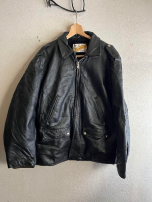 ジャケット・アウター 90s vintage single riders leather jacket 90s Schott Leather Jacket Single Riders color black size 50