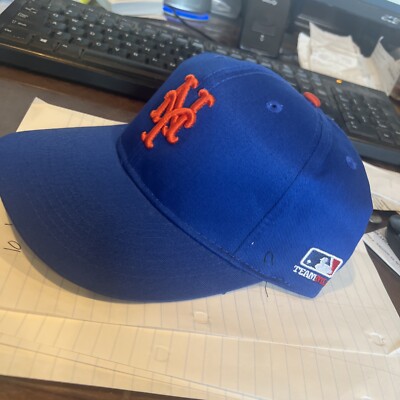 OC Sports OSFM MLB Hat Adjustable Hook & Loop Back NEW New York Mets Blue