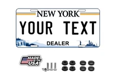 CUSTOMIZE THIS NEW YORK LICENSE PLATE - ANY TEXT YOU WANT, novelty Dealer plates