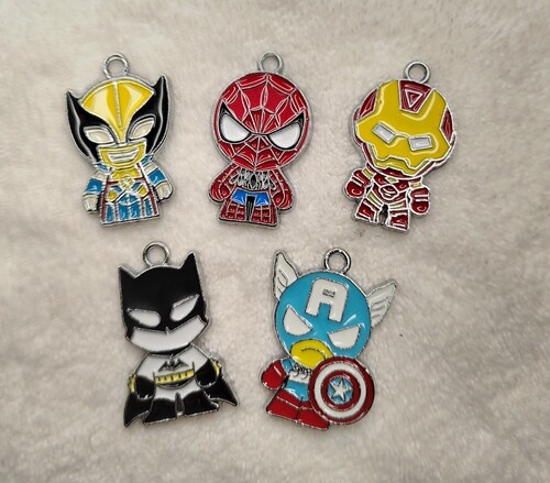 mix 100 PCS Cartoon Enamel Charms Metal Pendants DIY Jewelry Making