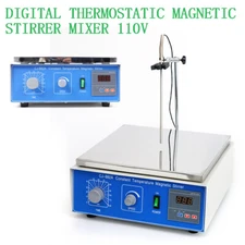 10L RT-100° Magnetic Stirrer Digital Heat Lab Thermostatic Mixer Digital Blender